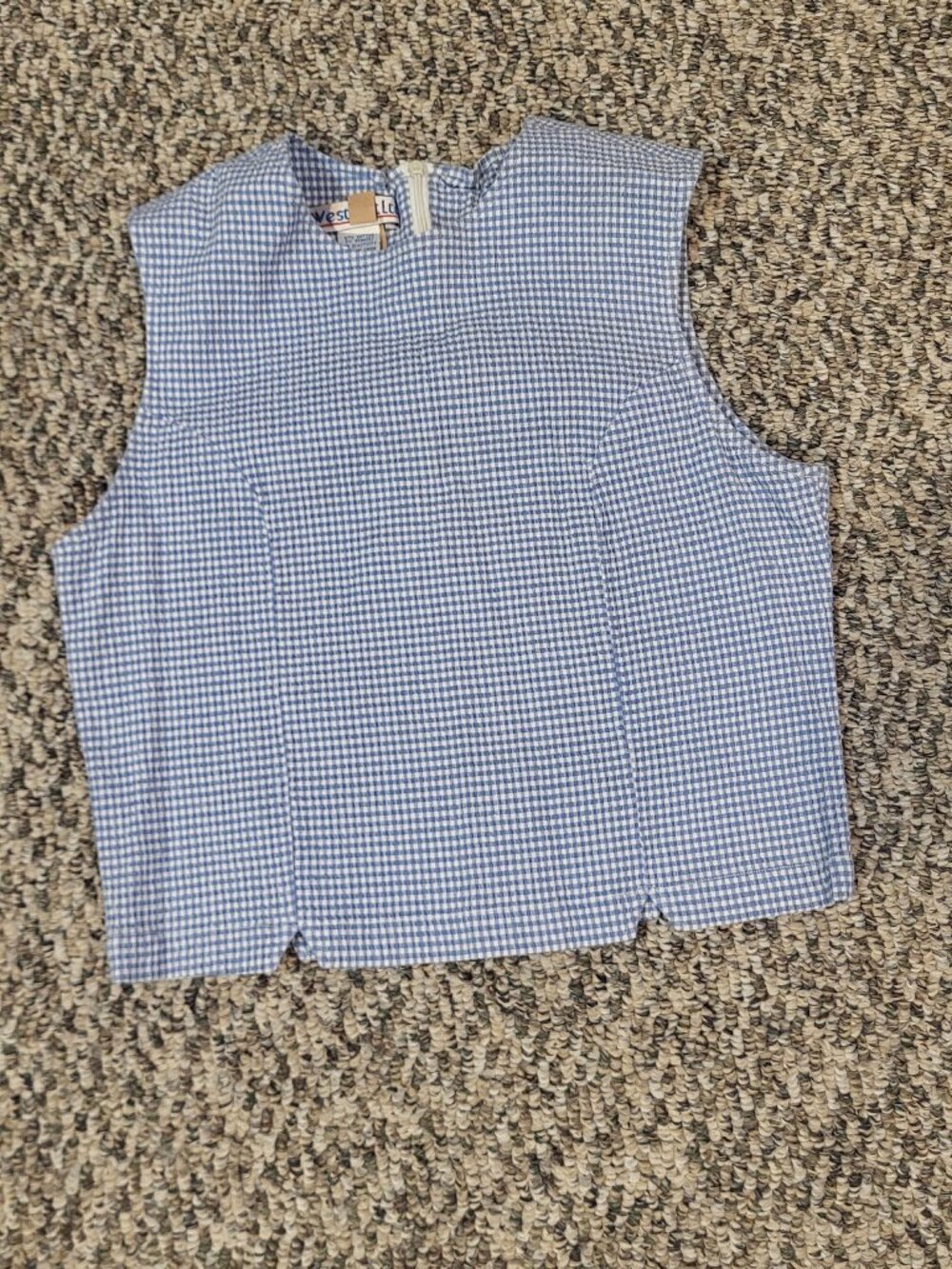 Gingham seersucker lightweight top